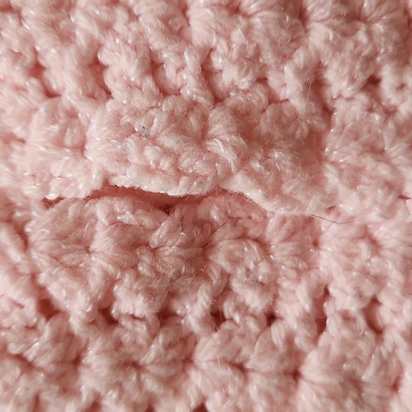 Hand crocheted soft pink baby sweater, size 3 months - Picture 3 of 5